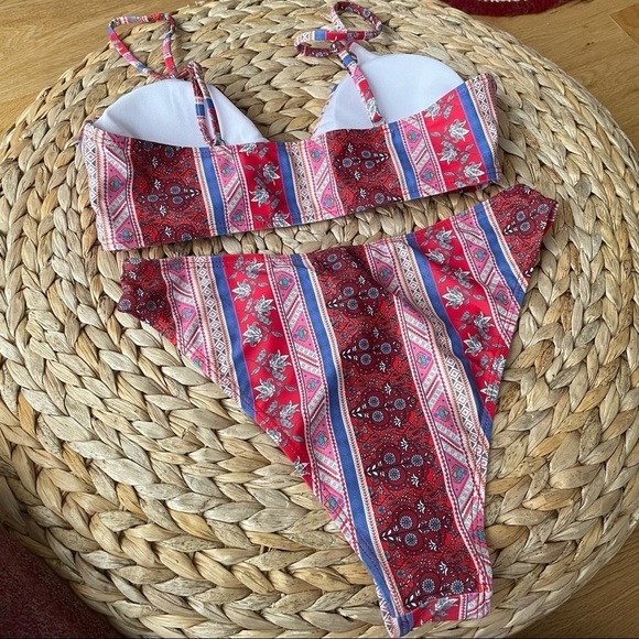 NEW Ditsy Flower Patchwork  Bikini Swimsuit set - M - Picture 3 of 10